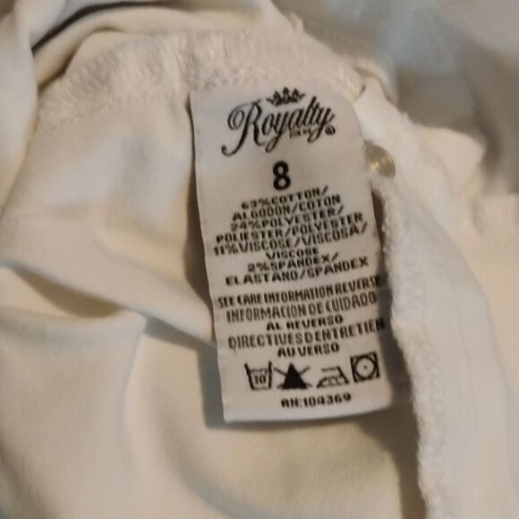 Royalty For Me Women's Cream Straight Leg Jeans - Picture 9 of 9